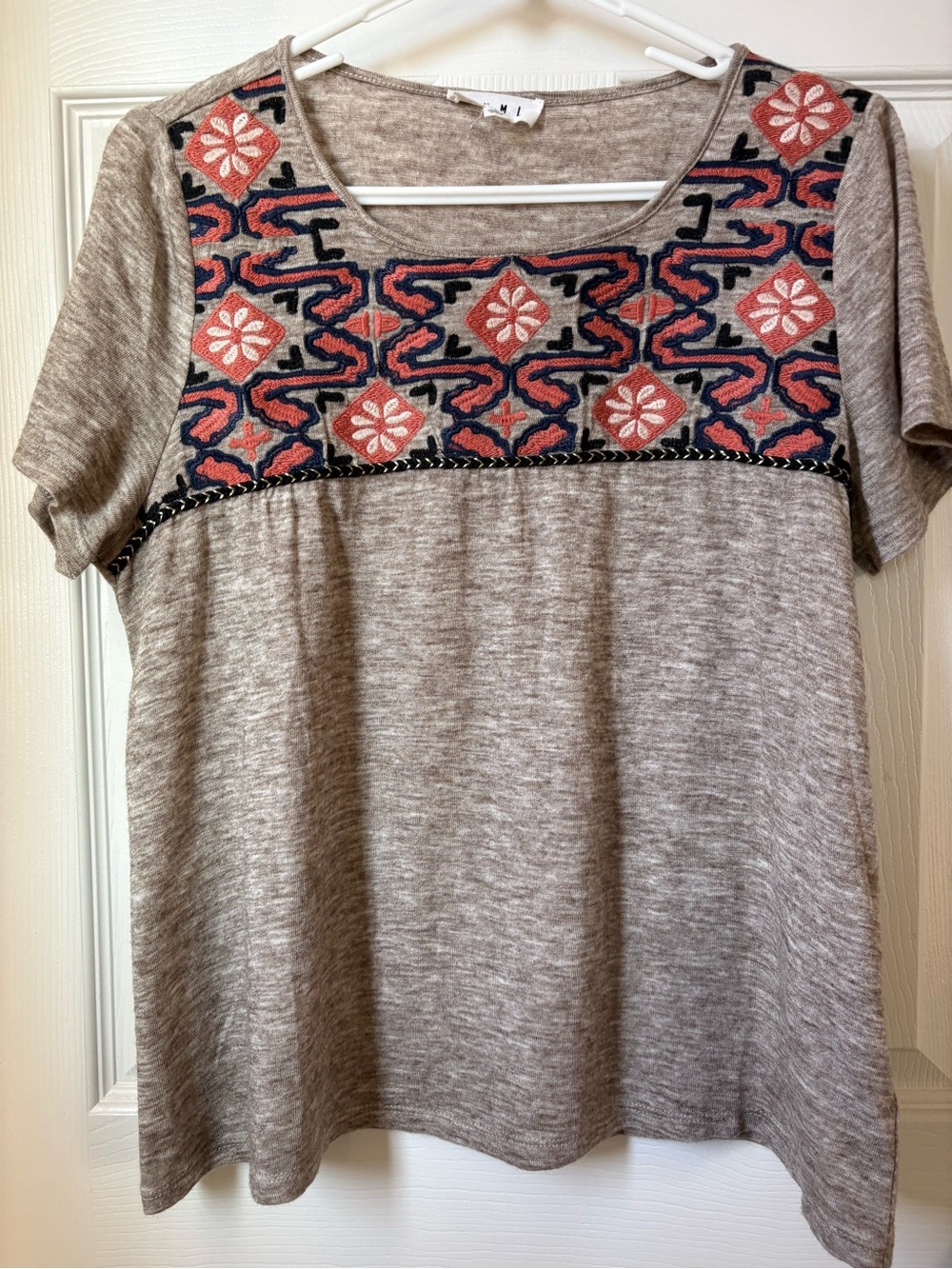 THML Embroidered Boho Top